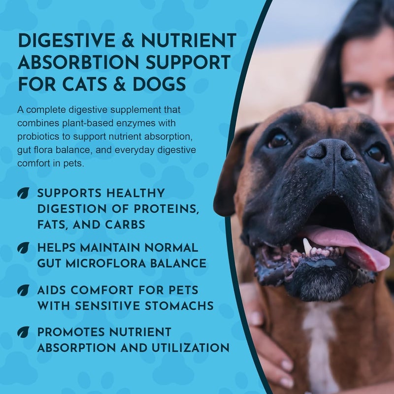Animal Essentials Plant Enzyme & Probiotics Supplement for Dogs and Cats - 10.6 oz Digestive Support Powder - Image 5